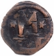 Rare Copper One Follis Coin of Justin I of Roman Empire.