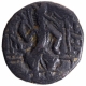 Very Rare Copper Drachma Coin of Huvishka of Kushan Dynasty.