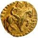 Gold Dinar Coin of Kumaragupta I of Gupta Dynasty of Horseman type.