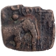 Copper Square Coin of Sangam Pandyas.