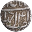 Silver One Rupee Coin of Akbar of Ahmadabad Mint of Month Aban.