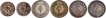 Silver Fanam & Chuckarams Coins of Rama Varma Vi & Bala Rama Varma II of Travancore State.