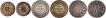 Silver Fanam & Chuckarams Coins of Rama Varma Vi & Bala Rama Varma II of Travancore State.