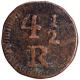 Copper Four and Half Reis Coin of Maria II of Goa of Indo Portuguese.