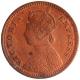 Copper One Twlfth Anna Coin of Victoria Empress of Calcutta Mint of 1889.