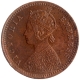 Copper One Twelfth Anna Coin of Victoria Empress of Calcutta Mint of 1893.