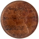 Copper One Twelfth Anna Coin of Victoria Empress of Calcutta Mint of 1894.