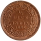 Copper Half Pice Coin of Victoria Empress of of Calcutta Mint  of 1888.