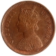 Copper Half Pice Coin of Victoria Empress of of Calcutta Mint  of 1888.