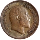 Copper Half Pice Coin of King Edward VII of Calcutta Mint of 1905.