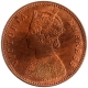 Copper One  Quarter Anna Coin of Victoria Empress of Calcutta Mint of 1889.