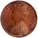 Copper One Quarter Anna Coin of Victoria Empress of Calcutta Mint of 1894.