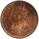 Copper One Quarter Anna Coin of King George V of Calcutta Mint of 1913.