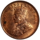 Copper One Quarter Anna Coin of King George V of Calcutta Mint of 1914.