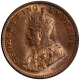 Copper One Quarter Anna Coin of King George V of Calcutta Mint of 1927.