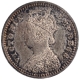 Silver Two Annas Coin of Victoria Empress of Bombay Mint of 1887.