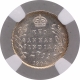 Silver Two Annas Coin of King Edward VII of Calcutta Mint of 1904.