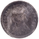 Silver Quarter Rupee Coin of Victoria Empress of Calcutta Mint of 1891.