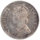 Silver One Quarter Rupee Coin of Victoria Empress of Calcutta Mint of 1892.