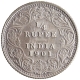 Silver Quarter Rupee Coin of Victoria Empress of Calcutta Mint of 1901.