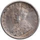 Silver Quarter Rupee Coin of King George V of Calcutta Mint of 1914.