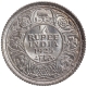 Silver One Quarter Rupee Coin of King George V of Bombay Mint of 1925.