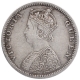 Silver Half Rupee Coin of Victoria Queen of Bombay Mint of 1876.