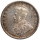 Silver Half Rupee Coin of King George V of Calcutta Mint of 1913.