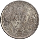 Silver Half Rupee Coin of King George V of Calcutta Mint of 1924.