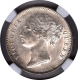 Silver One Rupee Coin of Victoria Queen of Calcutta Mint of 1840.