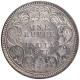 Silver One Rupee Coin of Victoria Queen of Bombay Mint of 1875.