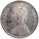 Silver One Rupee Coin of Victoria Queen of Bombay Mint of 1875.