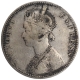 Silver One Rupee Coin of Victoria Empress of Bombay Mint of 1898.