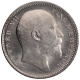 Silver One Rupee Coin of  King Edward VII of Calcutta Mint of 1906.