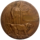 Large Bronze Medallion of First World War Memorial Plaque of Great Britain.