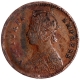 Error Copper One Twelfth Anna Coin of Victoria Empress of Calcutta Mint of 1886.