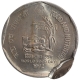 Error Copper Nickel One Rupee Coin of Calcutta Mint.