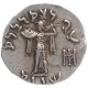 Silver Drachma Coin of Menander I of Indo Greeks.