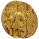 Gold Dinar Coin of Vasishka of Kushan Dynasty of Ardoksho type.