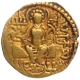 Gold Dinar Coin of Samudragupta of Gupta Dynasty of Sceptre type.