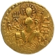 Gold Dinar Coin of Samudragupta of Gupta Dynasty of Sceptre type.