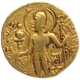 Gold Dinar Coin of Samudragupta of Gupta Dynasty of Sceptre type.