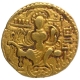 Gold Dinar Coin of Samudragupta of Gupta Dynasty of Sceptre type.