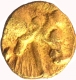 Gold One Quarter Fanam Coin of Chalukyas o Badami.