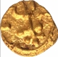 Gold One Quarter Fanam Coin of Kadambas of Goa.