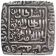 Silver Square Tanka Coin of Qutb ud din Mubarak of Hadrat dar ul Khilafa Mint of Khilji Dynasty of Delhi Sultanate.