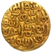 Gold Heavy Dinar Coin of Muhammad bin Tughluq  of Shahr Sultanpur Mint of Tughluq Dynasty of Delhi Sultanate.