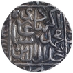 Silver one Rupee Coin of Akbar of Qannauj urf Shahgarh Mint.