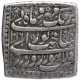 Silver Square Rupee Coin of Jahangir of Lahore Mint.