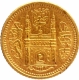 Gold One Eigth Ashrafi Coin of Mir Usman Ali Khan of Haidarabad Farkhanda Bunyad Mint of Hyderabad State.